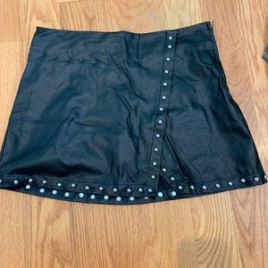 Leather Studded Skirt